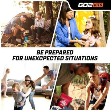 Go2Kits Essential 34-Piece First Aid Kit: Compact, Portable Safety Set with Bandages, Gauze, Tweezers, Ointments & More for Home, Office, Travel - Ideal Emergency Care Pack for Minor Injuries (RX300)