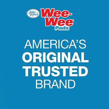 Four Paws Wee-Wee Super Absorbent Unscented Pee Pads for Dogs & Puppies with Insta-Rise Border, Leak-Proof Dog Housebreaking Potty Training Floor Protection, 24" x 24", 75 Count