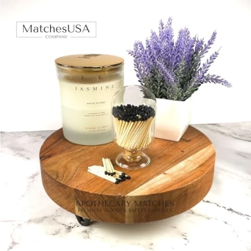 Mini Glass Matches Cloche with Striper - Elegant Match Holder