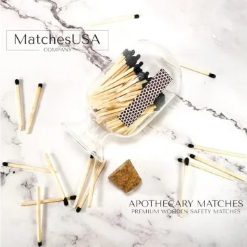 Mini Glass Matches Cloche with Striper - Elegant Match Holder