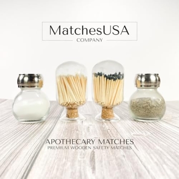 Mini Glass Matches Cloche with Striper - Elegant Match Holder