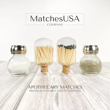 Mini Glass Matches Cloche with Striper - Elegant Match Holder