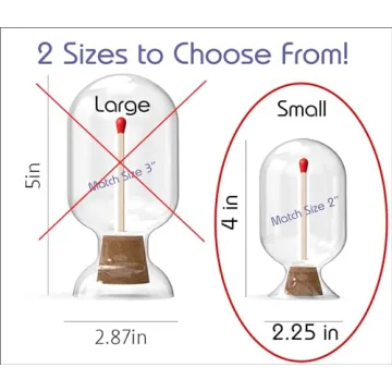 Mini Glass Matches Cloche with Striper - Elegant Match Holder