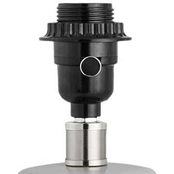 BoutiqueRugs Pojezerje Bohemian Ceramic Table Lamp for Bedroom, Bedside Nightstand - Decorative Boho End Side Lighting for Living Room - Rattan Shade - White, Beige