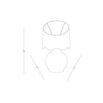 BoutiqueRugs Pojezerje Bohemian Ceramic Table Lamp for Bedroom, Bedside Nightstand - Decorative Boho End Side Lighting for Living Room - Rattan Shade - White, Beige