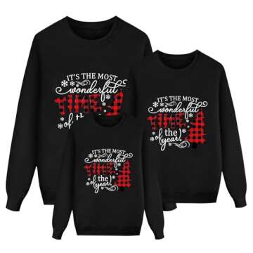 Ugly Christmas Sweater Family Set, Men's Funny Ugly Christmas Sweater 5T Ugly Sweater Ropa Casual Pa...