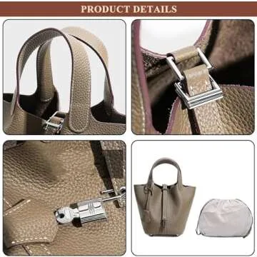 Genuine Leather Bucket Bag for Stylish Women