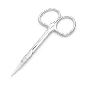 Motanar Cuticle Nail Scissors - Stainless Steel Precision Manicure Scissor - Extra Pointed Straight Curved Fingernail Scissor (Straight Piont)