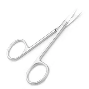 Motanar Cuticle Nail Scissors - Stainless Steel Precision Manicure Scissor - Extra Pointed Straight Curved Fingernail Scissor (Straight Piont)