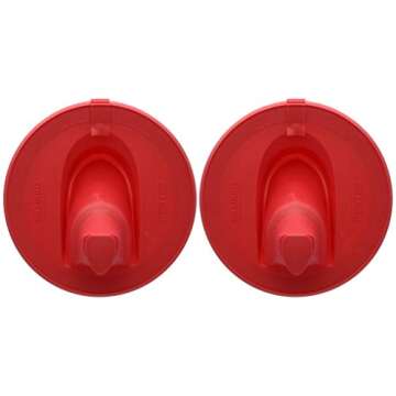 Shur-Line 1783844 Red Silicone Mess-Free Store and Pour Collapsible Gallon Paint Can Lid (2 Pack)