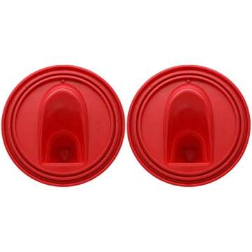 Shur-Line 1783844 Red Silicone Mess-Free Store and Pour Collapsible Gallon Paint Can Lid (2 Pack)