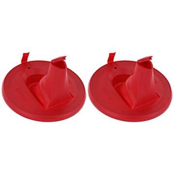 Shur-Line 1783844 Red Silicone Mess-Free Store and Pour Collapsible Gallon Paint Can Lid (2 Pack)
