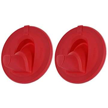 Shur-Line 1783844 Red Silicone Mess-Free Store and Pour Collapsible Gallon Paint Can Lid (2 Pack)