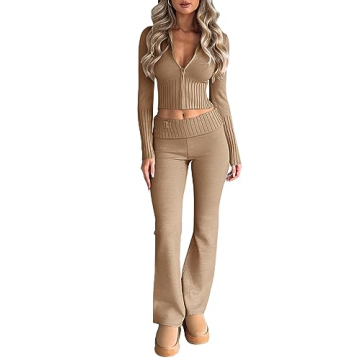 LILLUSORY 2 Two Piece Sets Women 2025 Fall Fashion Casual Trendy Sexy Y31K Clothes Sweatsuit Sweat S...