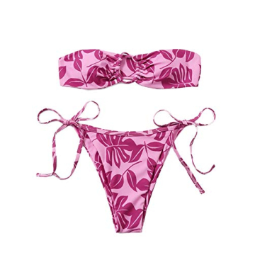 Floerns Women's Vibrant Tube Top Bikini for Chic Summer Swimwear Essentials