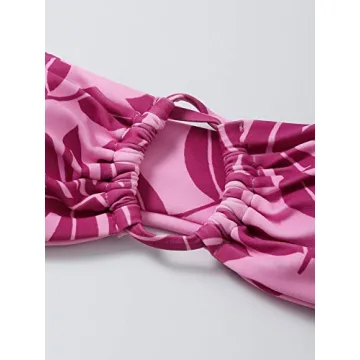 Floerns Women's Vibrant Tube Top Bikini Summer Essentials