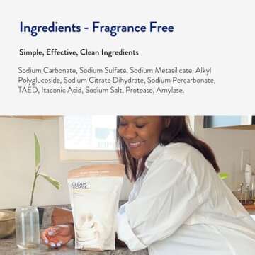 The Clean People Dishwasher Detergent Pods | Cuts Grease and Rinses Sparkling Clean | Residue-Free | Fragrance Free and Unscented, 60 Pack