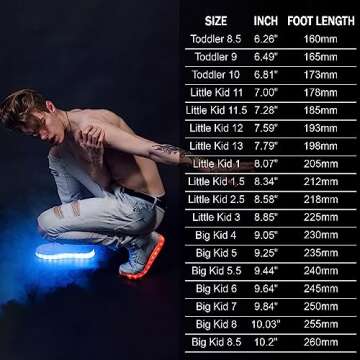 IGxx LED Shoes for Kids Light Up Shoes Boys Girls Fashion High Top LED Lights Sneakers Kids Glowing White Big Kids 6