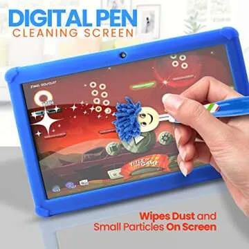 Pyle Kids Tablet with Stylus Pen, 7 Inch Android Tablet with 1080p HD Display, Dual Camera, WiFi Compatibility, Quad-Core Processor, 1GB RAM, 8GB Storage, Kid Proof Cover