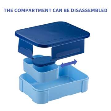 Bento Box for Kids - 30 oz Small Leak-Proof Lunch Box for Backpacks, Microwave & Dishwasher Safe, Ea...