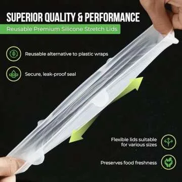 Reusable Silicone Stretch Lids - Stretchy Silicone Lids For Bowls - Reusable Silicone Bowl Covers Reusable - Silicone Covers For Bowls - Silicone Covers For Bowls - Silicone Microwave Cover