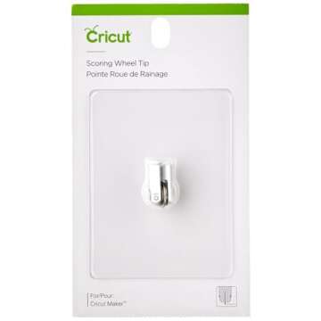 Cricut Scoring Wheel Replacement Tip, Patented Wheel Design, Up To 10X More Pressure, Crisp Creases on Basic Materials, For Personalized Crafts, Compatible with Cricut Maker Cutting Machine, Silver