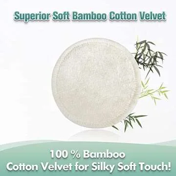 Chloven Reusable Makeup Remover Pads 24 Pack - Washable Eco-Friendly Bamboo Velour Pads for all Skin Types,Bamboo Reusable Cotton Rounds for Toner, with Cotton Laundry Bag And Round Box for Storage