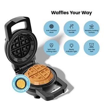 Chefman Big Stuff Waffle Maker with Mess-Free Moat