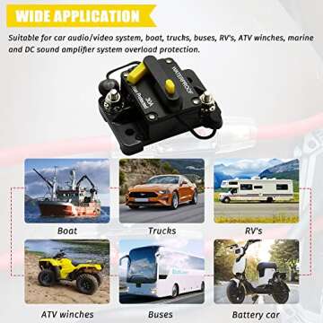 30Amp Circuit Breaker with Manual Reset for 12V-48V Use