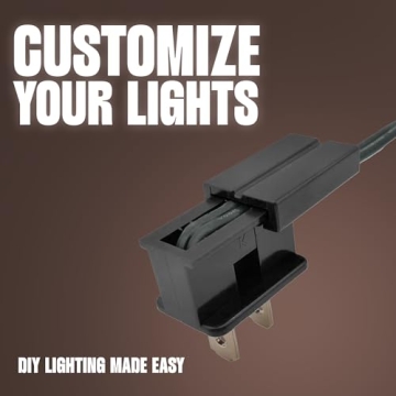HLO Male Black Slip Plug for Custom Christmas Lights