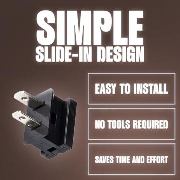 HLO Male Black Slip Plug for Custom Christmas Lights