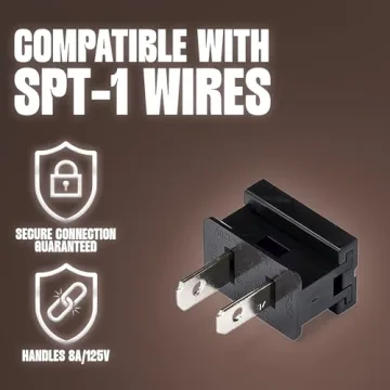 HLO Male Black Slip Plug for Custom Christmas Lights