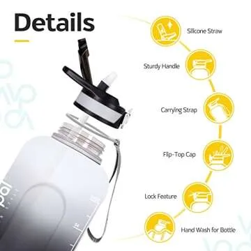 Venture Pal 64oz Water Bottle with Motivational Markers