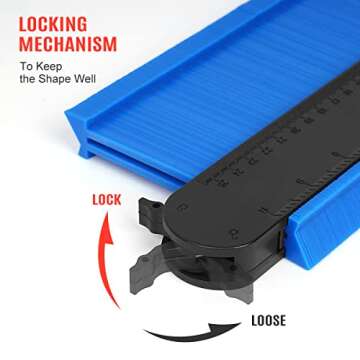 Contour Gauge Profile Tool, Gifts for Men Dad Husband Boyfriend, Anniversary Birthday Gifts for Him, Tools for Woodworking, Construction, Carpentry, Cool Gadgets Home Stuff