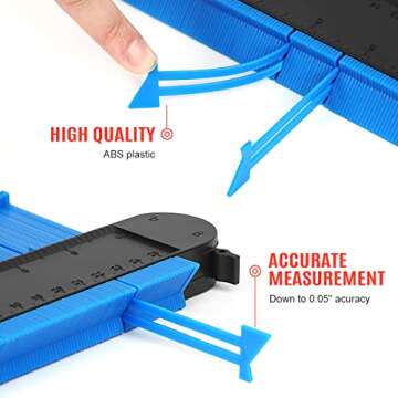 Contour Gauge Profile Tool, Gifts for Men Dad Husband Boyfriend, Anniversary Birthday Gifts for Him, Tools for Woodworking, Construction, Carpentry, Cool Gadgets Home Stuff