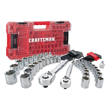 CRAFTSMAN VERSASTACK Mechanic Tool Set, 71-Piece, 1/4-in & 3/8-in Drive, SAE & Metric, Ratchets, Soc...