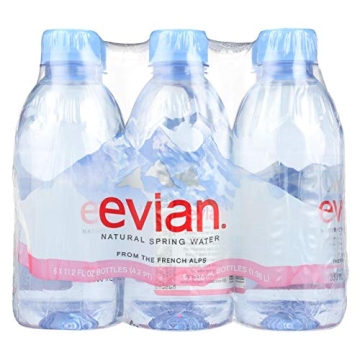 Evian Natural Spring Water 330ML 24-Pack Bottles for Hydration