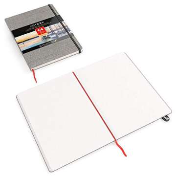 ARTEZA Watercolor Book, Pack of 2, 64 Pages Each, 8.3x11.7 Inches Watercolor Journal, 110lb/230gsm Water Color Book
