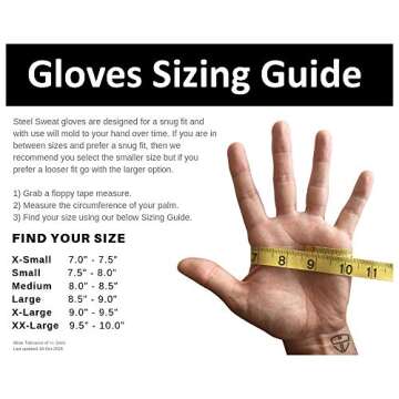 Steel Sweat Workout Gloves - Best for Weightlifting Gym Fitness Training and Crossfit – Made for M...