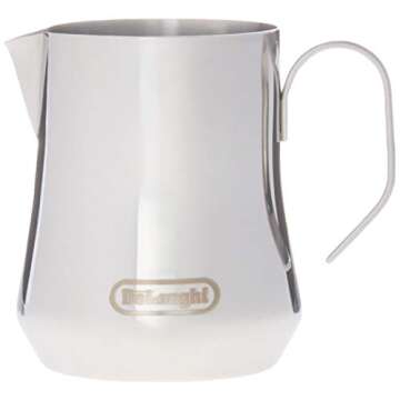 DeLonghi Stainless Steel Milk Frothing Pitcher for DeLonghi Stilosa Manual Espresso Machine