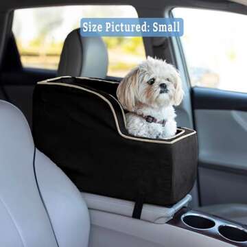Snoozer Small High Back Console Dog Car Seat Travel Dog Bed Carrier for Dogs up to 7lbs, Provides Sa...