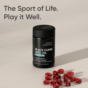 Sports Research Black Seed Oil 1000mg Healthy Immune Support