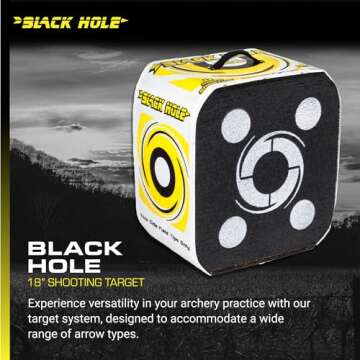 Field Logic Black Hole Archery Target 18" - Lightweight & Easy Arrow Removal