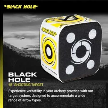 Field Logic Black Hole Archery Target 18" - Lightweight & Easy Arrow Removal