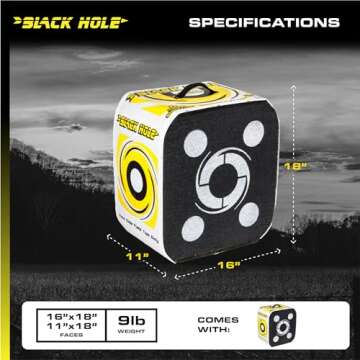 Field Logic Black Hole Archery Target 18-inch - Portable & Durable