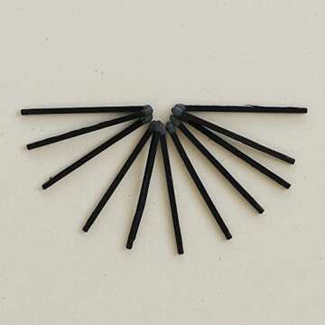 Euperion | Black Decorative Matches for Contemporary Home Accents | Easy Lighting 2.25" Extra-Large ...