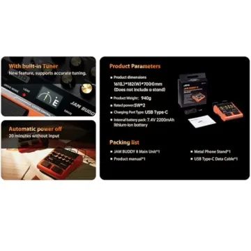 Compact JOYO Portable Guitar Amp with Effects and Bluetooth