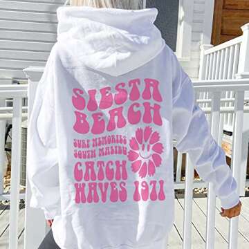 Siesta Beach Hoodie Customizable Sweatshirt for Any Style