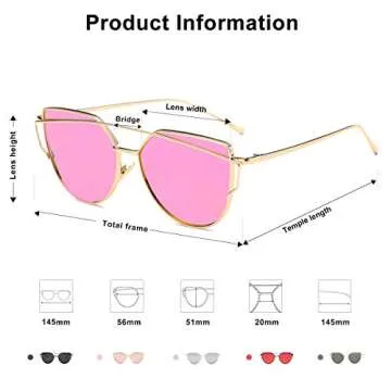 Stylish SOJOS Cat Eye Sunglasses UV400 Protection