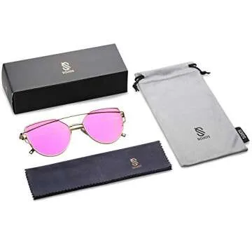Stylish SOJOS Cat Eye Sunglasses UV400 Protection